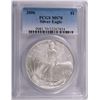 2006 AMERICAN SILVER EAGLE, PCGS MS-70 PERFECT!