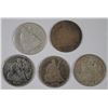 (5) 1876-S SEATED DIMES