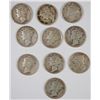 (10) MERCURY DIMES (1920-D, 1923, 1924, 1924-S, 1925, 1925-D, 1925-S, 1926,