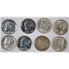 Image 1 : (8) MISC DIMES (1924-S, 1937, 1939-D, 1940, 1945-D, 1957 PR, 1958 PR, 1962 PR)
