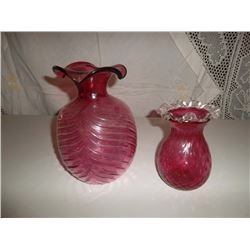 Glass Cranberry Pieces 2
