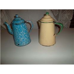 Early Enamel Coffee Pots 2