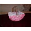 Image 1 : Art Glass Basket Pink