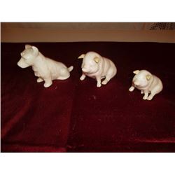 Belleek 3 pcs assorted