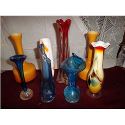 Glass Art Vases 8 pcs