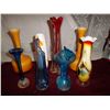 Image 1 : Glass Art Vases 8 pcs