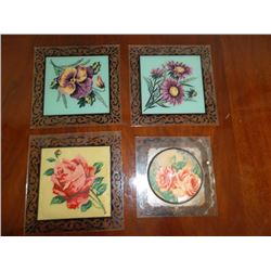 Floral Painting on Glass