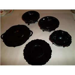 Black Amythest Glassware 5 pcs