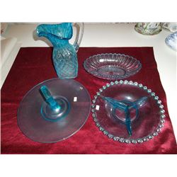 Blue Glass 4 pcs