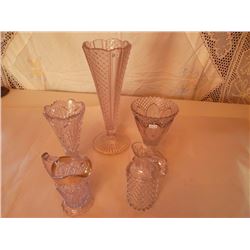 Early Cut Glass 5 pcs