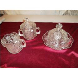 Early Cut Glass 3 pcs