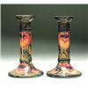 Image 1 : [Moorcroft] Pair of Poppy Candlesticks, c.1925...