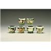Image 1 : [Moorcroft] Six Barnyard Animals Egg Cups, c.1998...