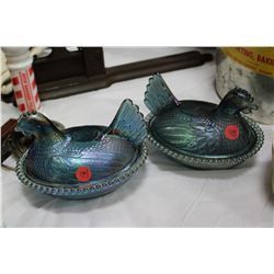 Carnival Glass Hen on a Nest