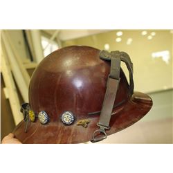 1950 Miner's Helmet with 3 Badges