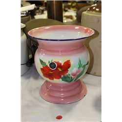 Enamelware Flowered Planter