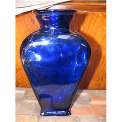 Blue Bubble Glass Vase