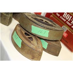 3 Sad Irons - no handles - one money
