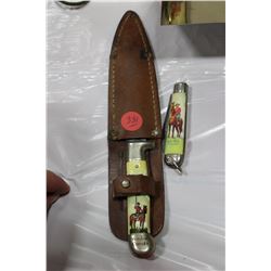 RCMP Pocket Knife & Side Knife (with Sheath)