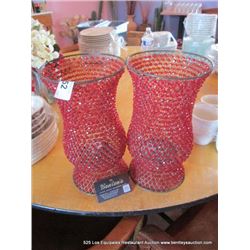 LOT: CANDLE VASES 2X MONEY
