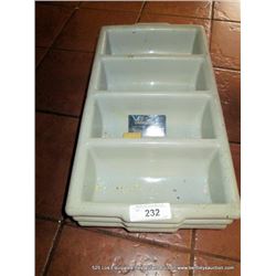 LOT: SILVERWARE TRAYS 3X MONEY