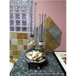 LOT: DECORATIVE CANDLE HOLDEERS 3X MONEY