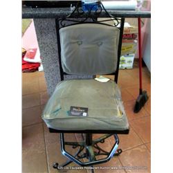 SWIVEL METAL & UPHOLSTERED CHAIR