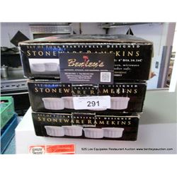 BOXES: STONEWARE RAMEKINS 3X MONEY