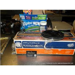 LOT: PLASTIC WRAP, BAGS