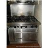 Image 1 : AMERICAN RANGE STOVE W/ OVEN, 6 BURNERS
