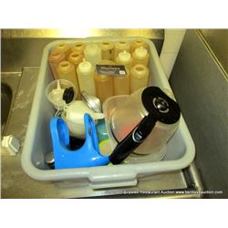 BIN: MUSTARD, KETCHUP BOTTLES MISCELLANEOUS CONTAINERS