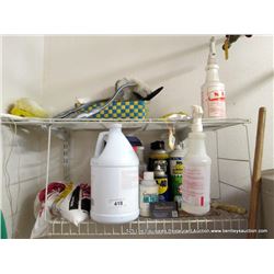 CLEANING PRODUCTS W/ WIRE SHELF