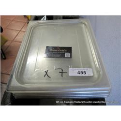 LOT: PLASTIC PAN LIDS 7X MONEY
