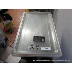 LOT: PLASTIC PAN LIDS 4X MONEY