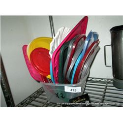 BIN: PLASTIC LIDS, PLATES