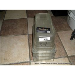 LOT: PLASTIC FOOD PANS 4X MONEY