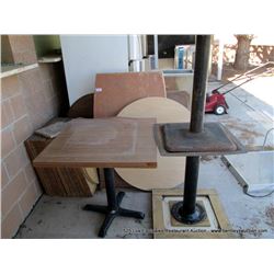 LOT: TABLES, TABLE TOPS