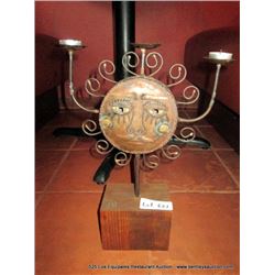 DECORATIVE METAL CANDLE HOLDER