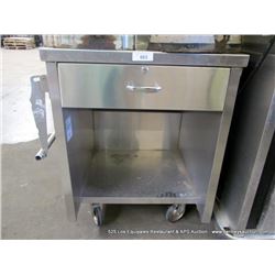MOBILE STAINLESS PREP TABLE (print sequence:) 512733