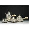 Image 1 : Danish-Style Silver ‘Blossom’ Tea and Coffee Service, in the manner of Georg Jensen, 1930’s...