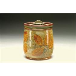 Royal Doulton Stoneware Natural Foliage Tobacco Jar, 1920’s...