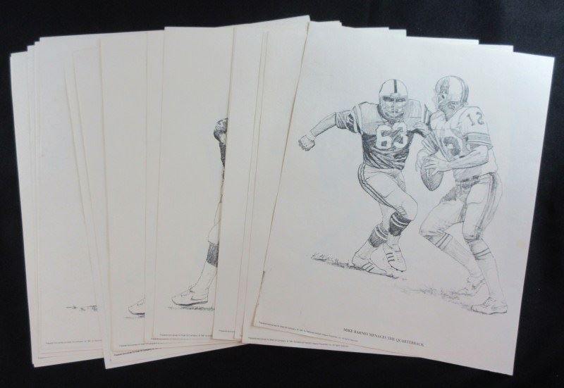 1981 NFL Shell Oil Posters - 22 TOTAL (3) Mike Barnes Menaces The ...