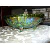 Image 2 : Green Carnival Glass Bowl