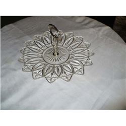 Clear Carnival Glass Dessert Dish