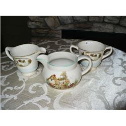 Glass Creamer n Sugar / Water Pitcher 3 pcs