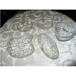 Clear Glass Items 5pcs