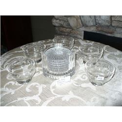 Lady Anne Bohemian Crystal Coasters / Dessert Bowls