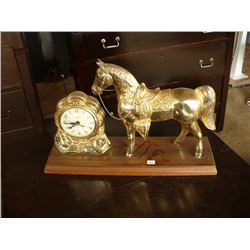 Brass Horse Clock