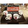 Image 1 : Drink Coca-Cola Sign  4 Cups large