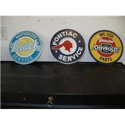 Round Signs Buick / Pontiac / Chevrolet